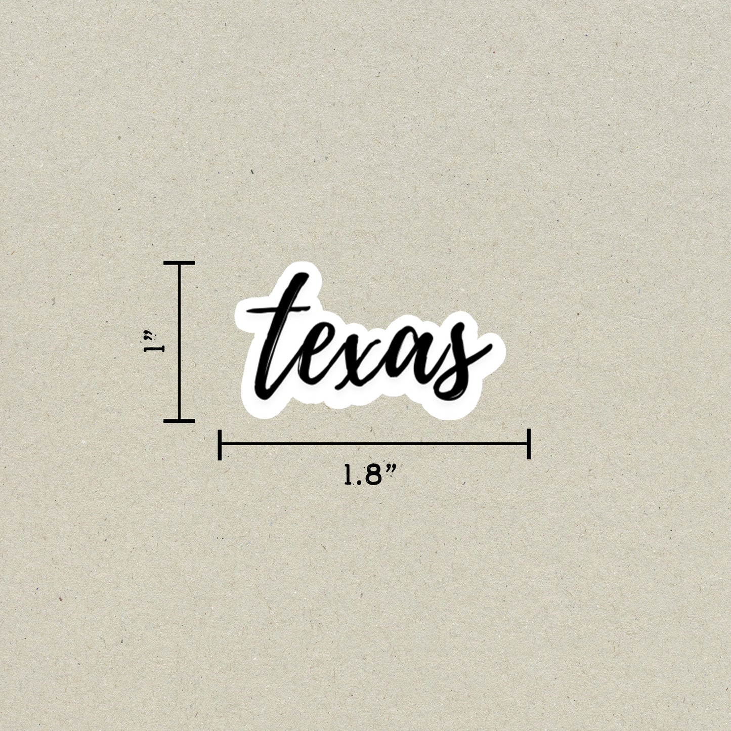 Texas Cursive Sticker
