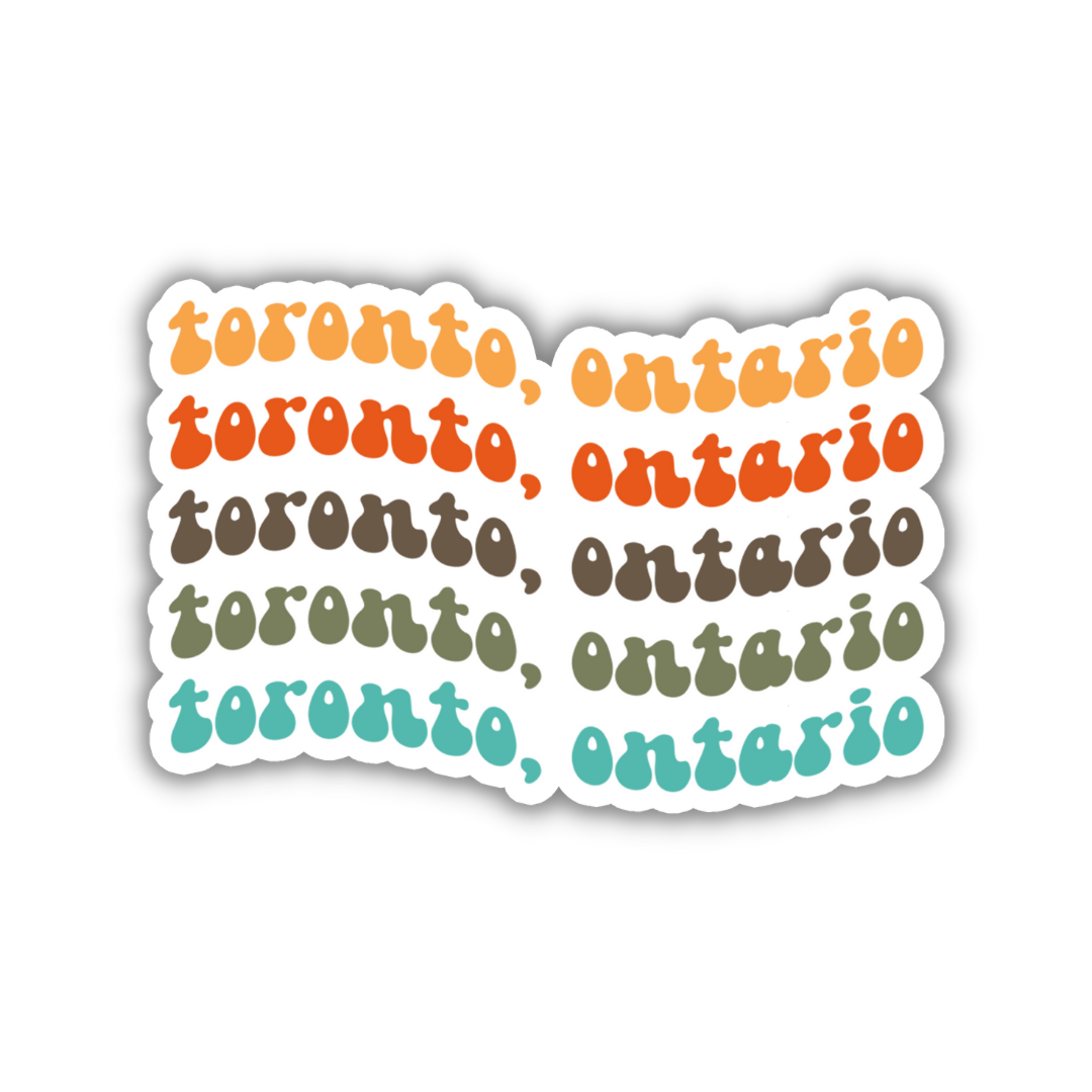 Toronto, Ontario Retro Sticker