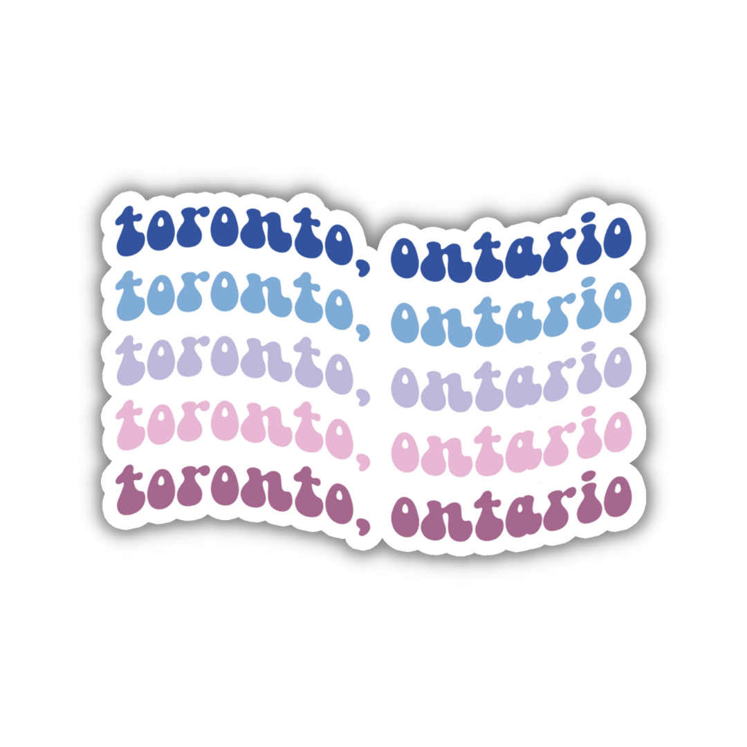 Toronto, Ontario Retro Sticker