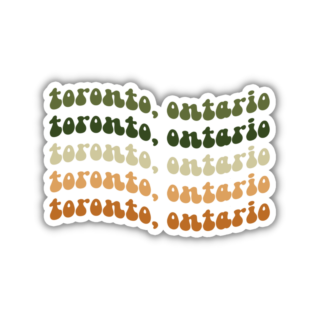 Toronto, Ontario Retro Sticker