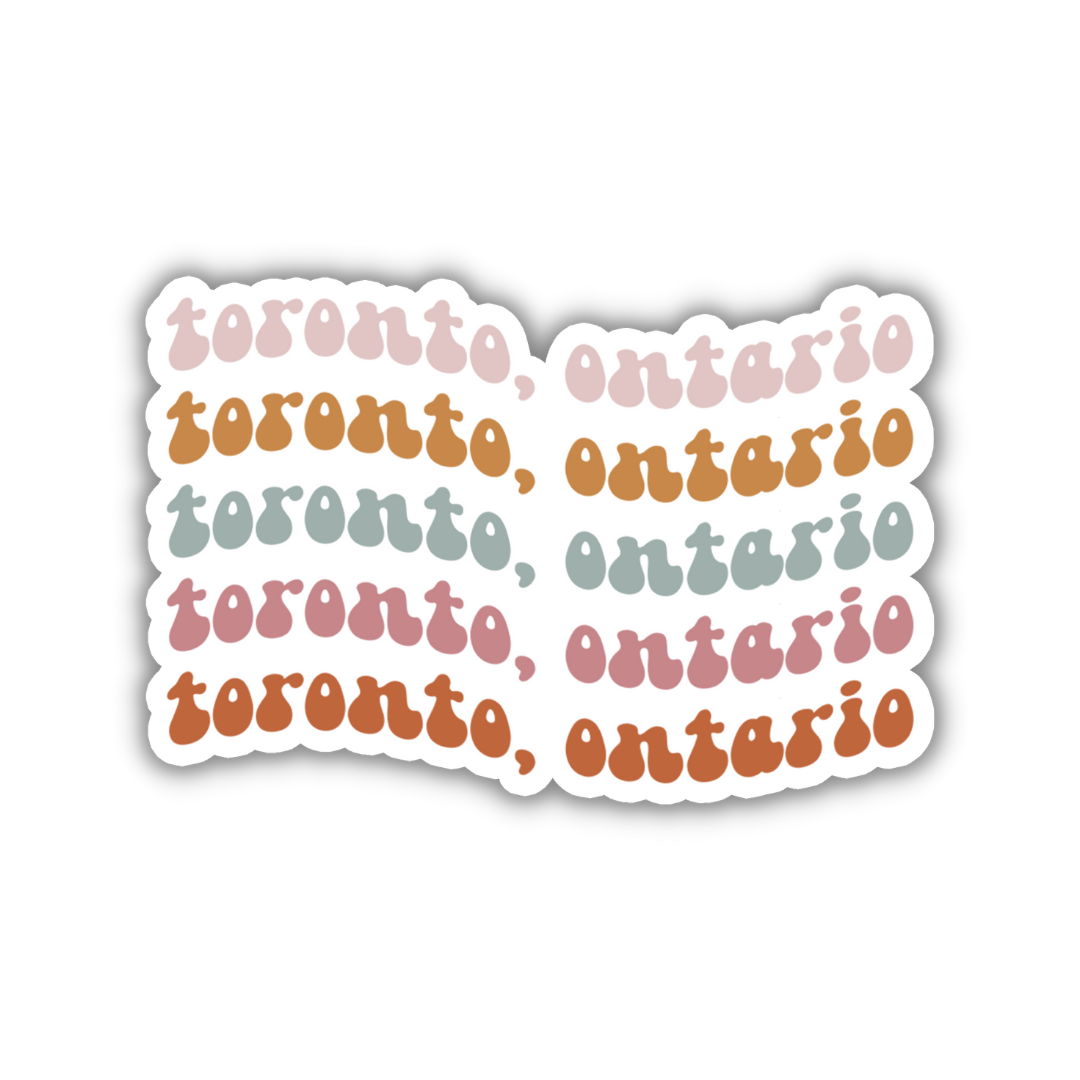 Toronto, Ontario Retro Sticker