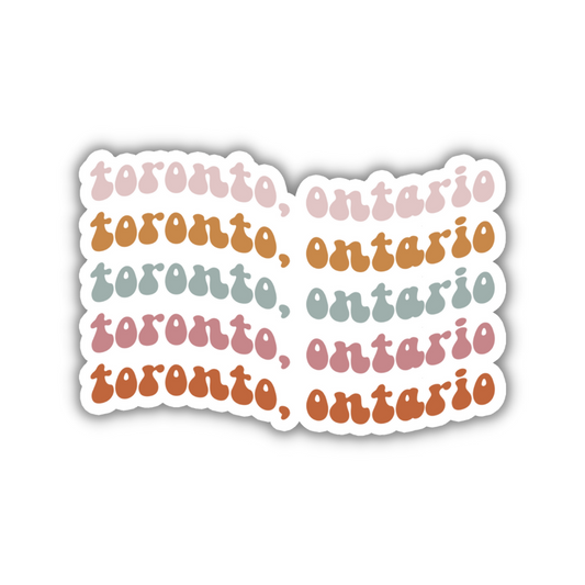 Toronto, Ontario Retro Sticker