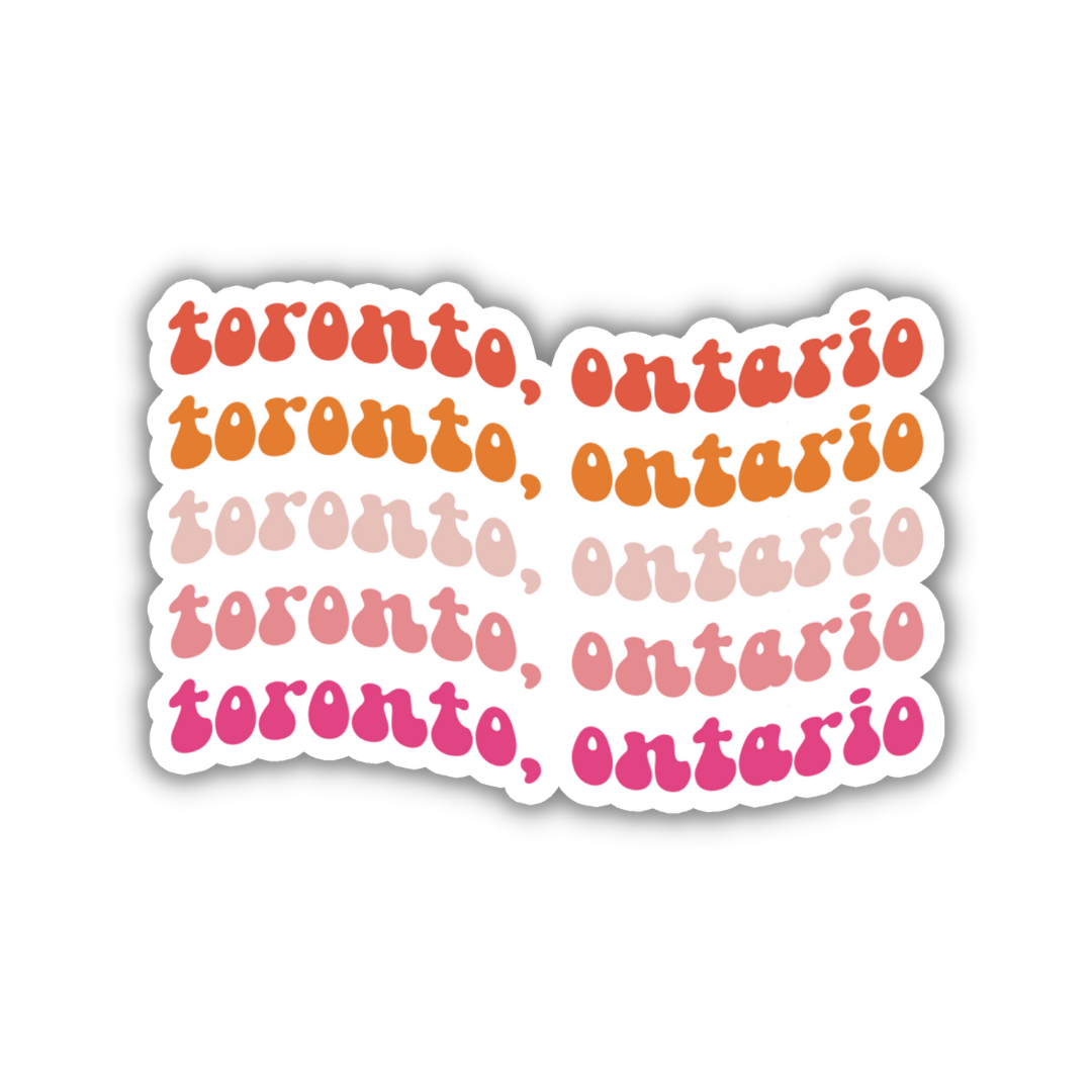 Toronto, Ontario Retro Sticker