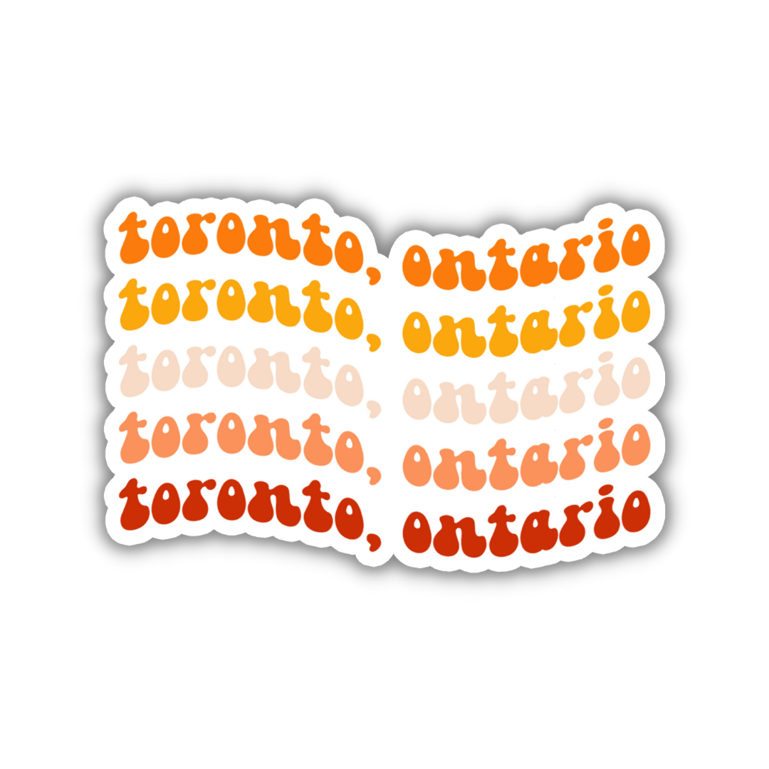 Toronto, Ontario Retro Sticker