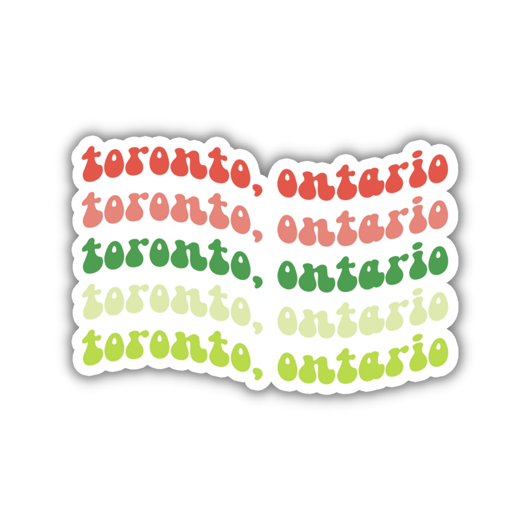 Toronto, Ontario Retro Sticker