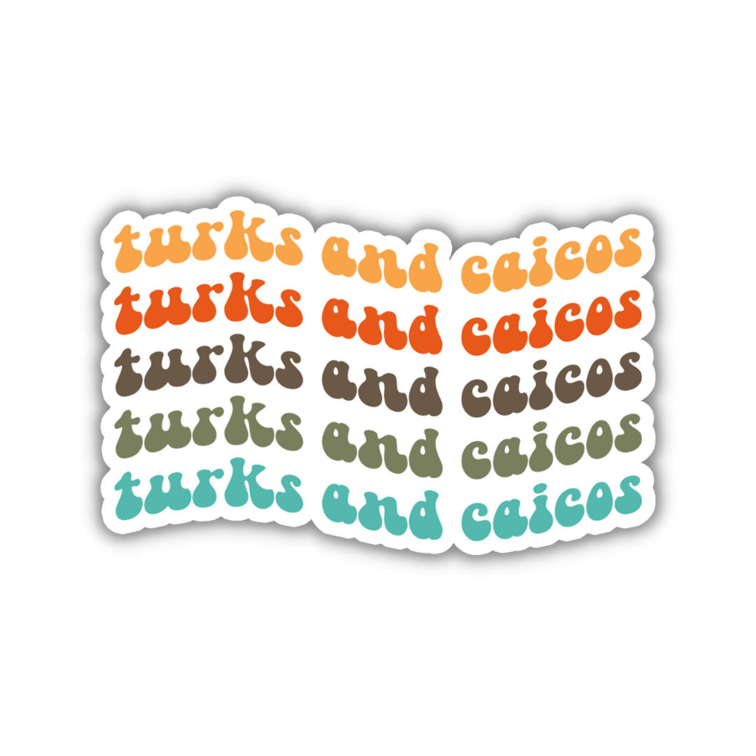 Turks and Caicos Retro Sticker