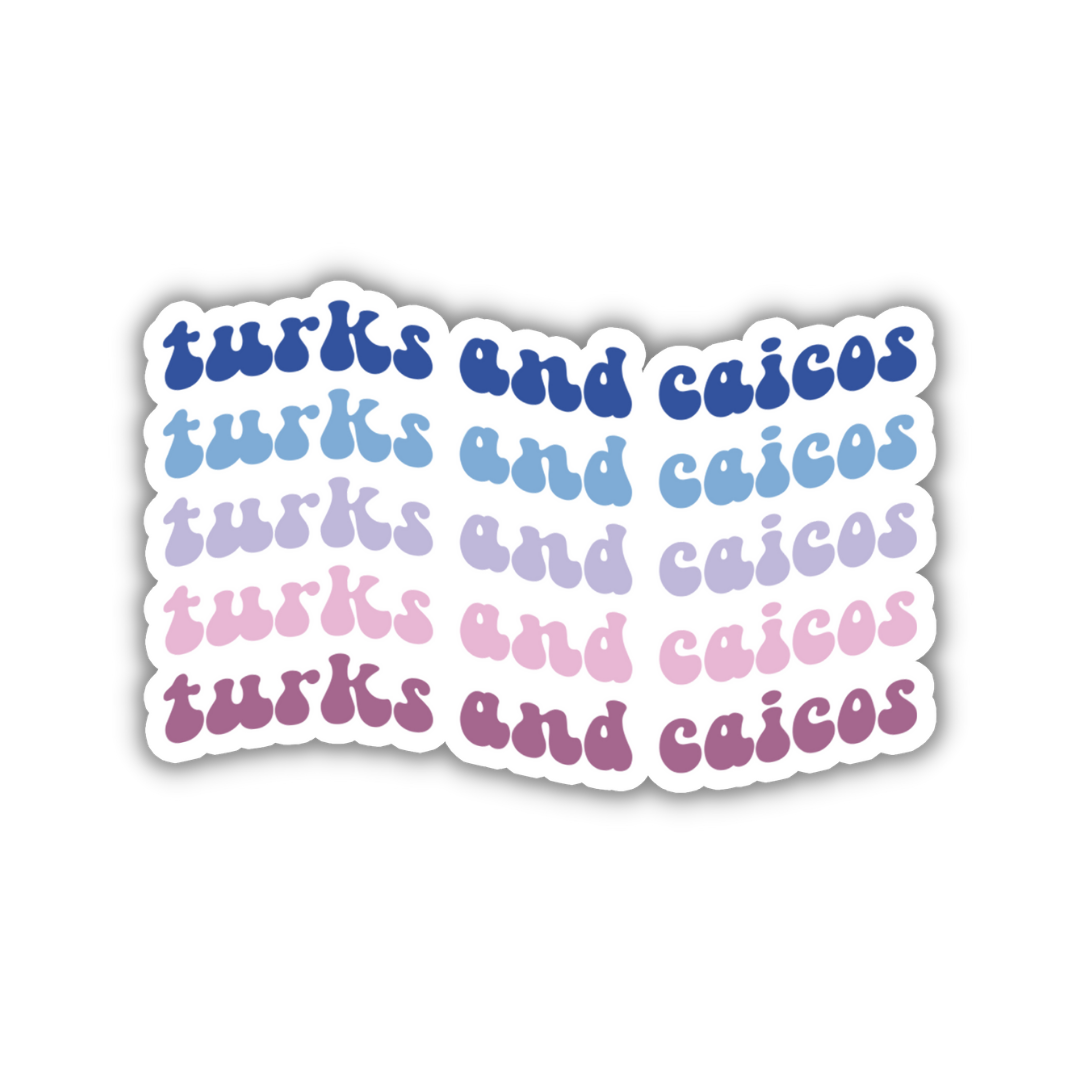 Turks and Caicos Retro Sticker