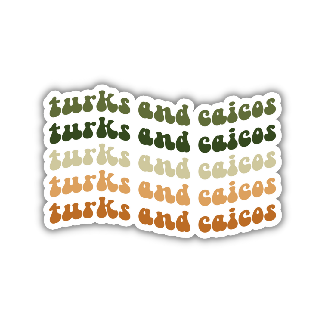 Turks and Caicos Retro Sticker