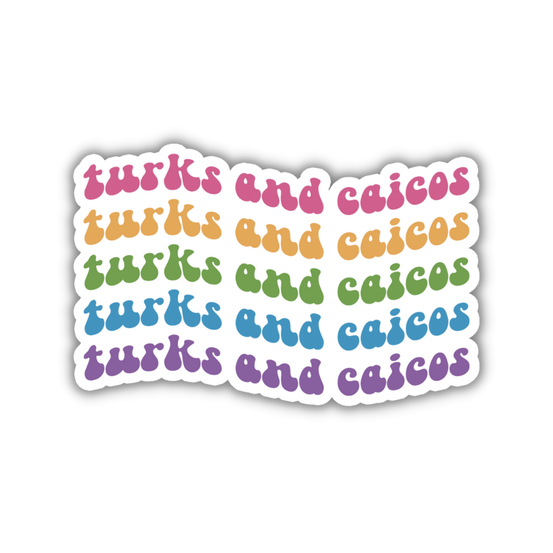 Turks and Caicos Retro Sticker