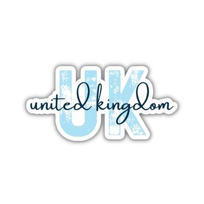 United Kingdom Country Code Sticker