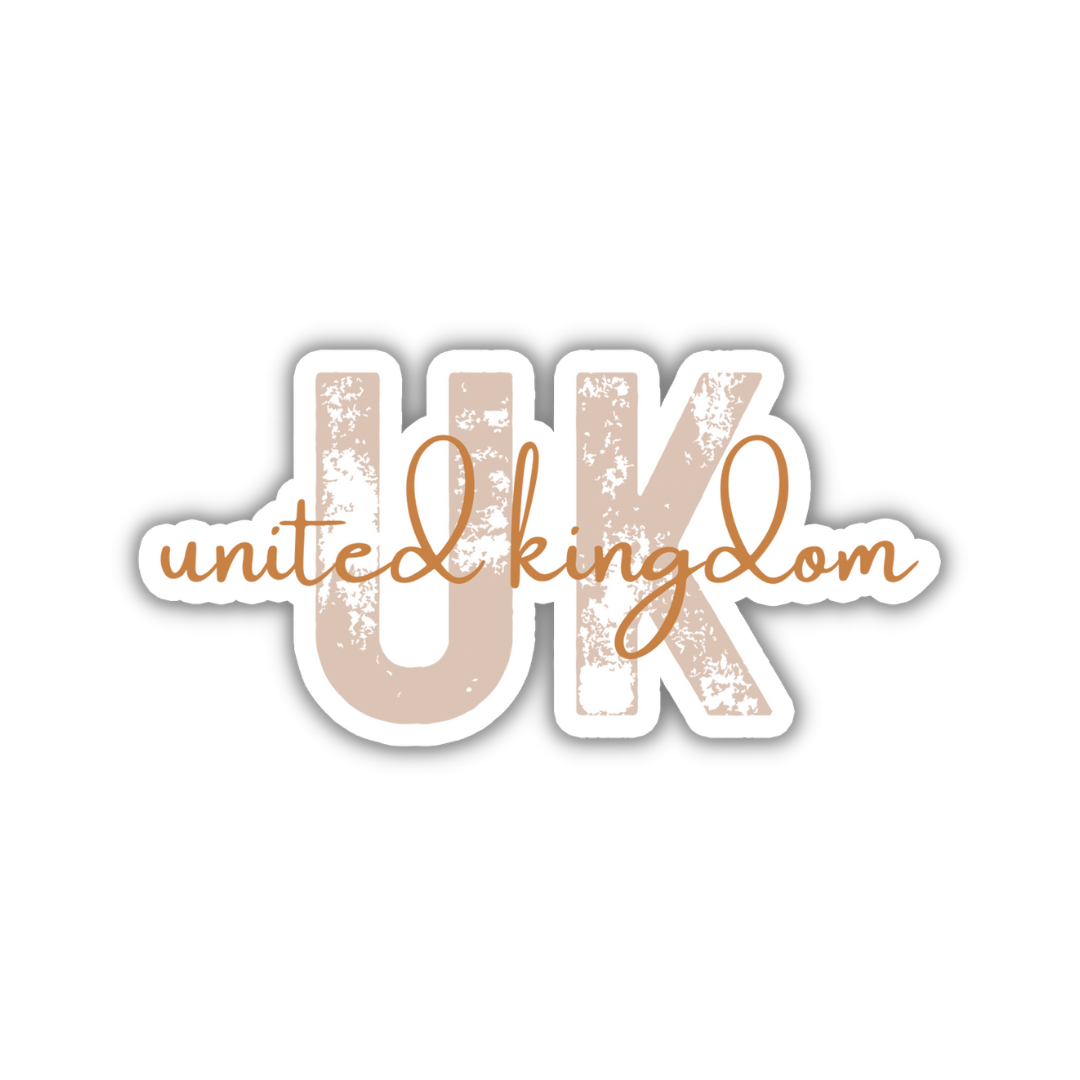 United Kingdom Country Code Sticker