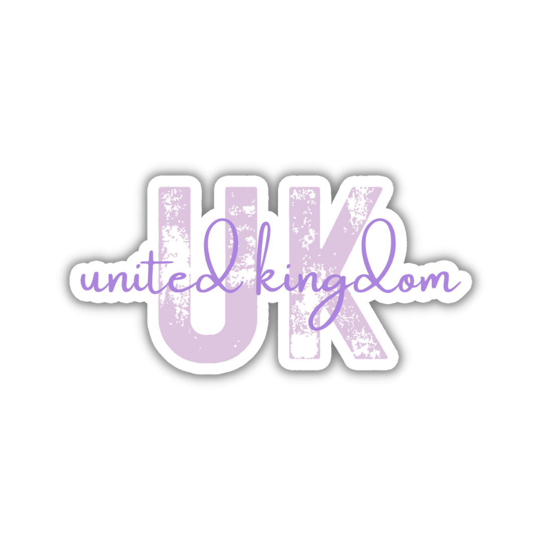 United Kingdom Country Code Sticker