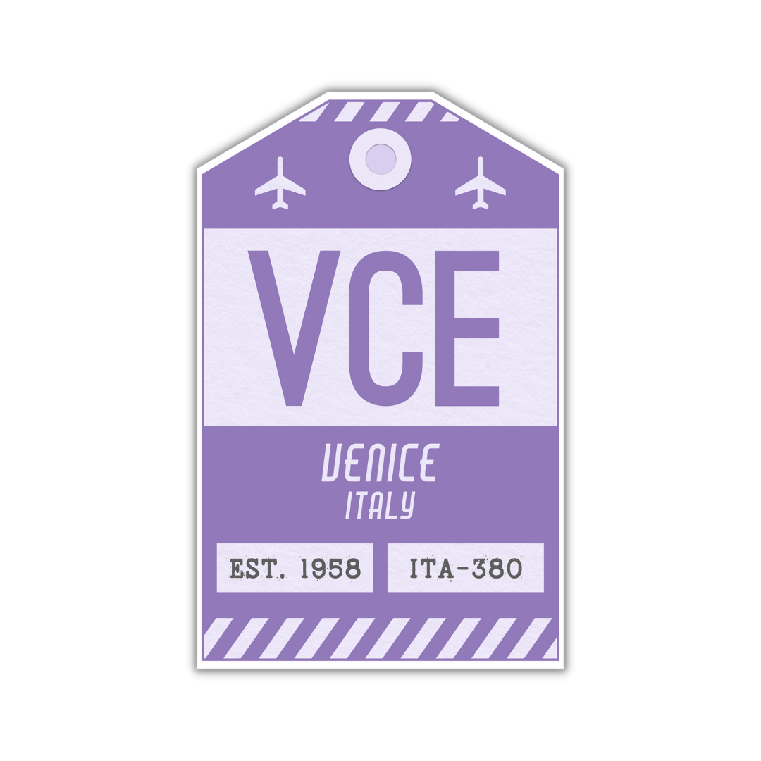 VCE Vintage Luggage Tag Sticker