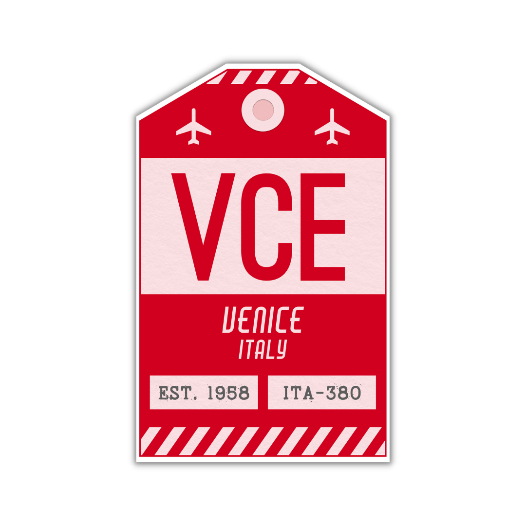 VCE Vintage Luggage Tag Sticker