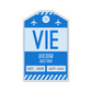 VIE Vintage Luggage Tag Sticker