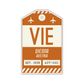 VIE Vintage Luggage Tag Sticker