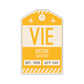 VIE Vintage Luggage Tag Sticker