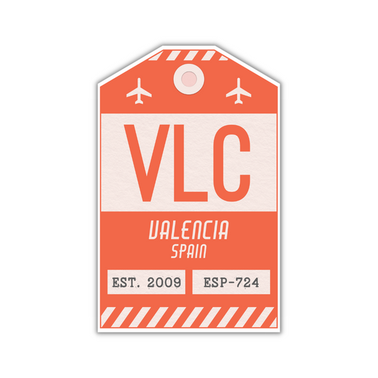 VLC Vintage Luggage Tag Sticker