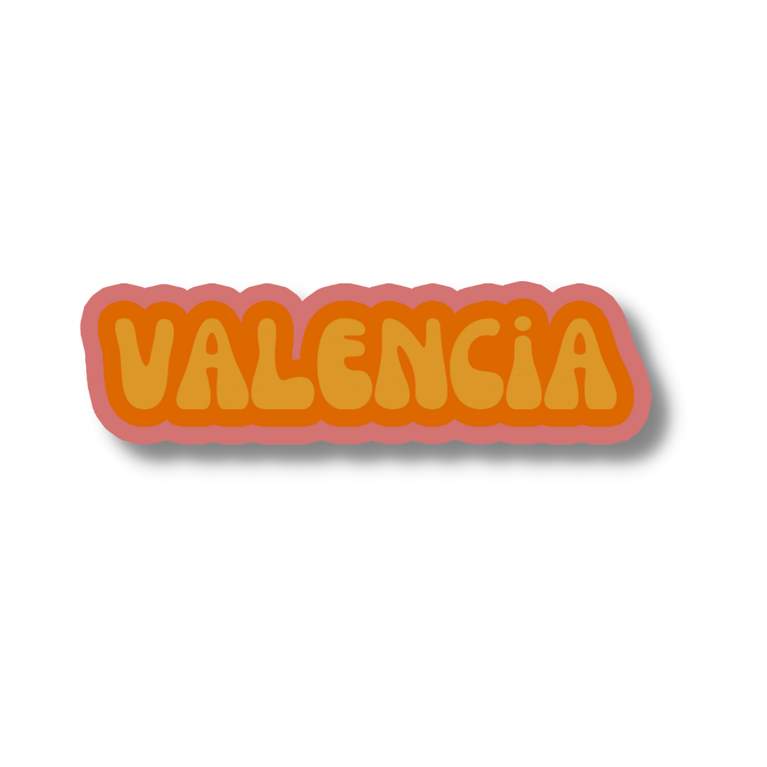 Magnete Frigorifero 3D Valencia Arancione - Souvenir Spagna 7x7 Cm - Artigianale In Poliresina - Regalo Viaggio