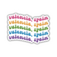 Valencia, Spain Retro Sticker