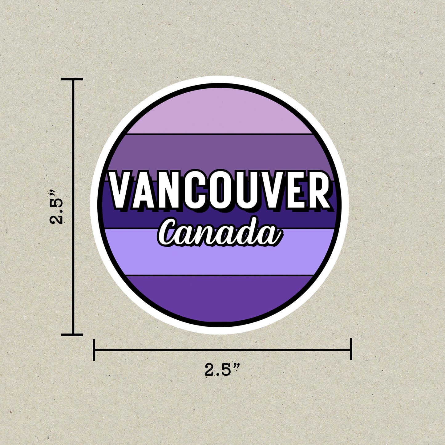 Vancouver, Canada Circle Sticker