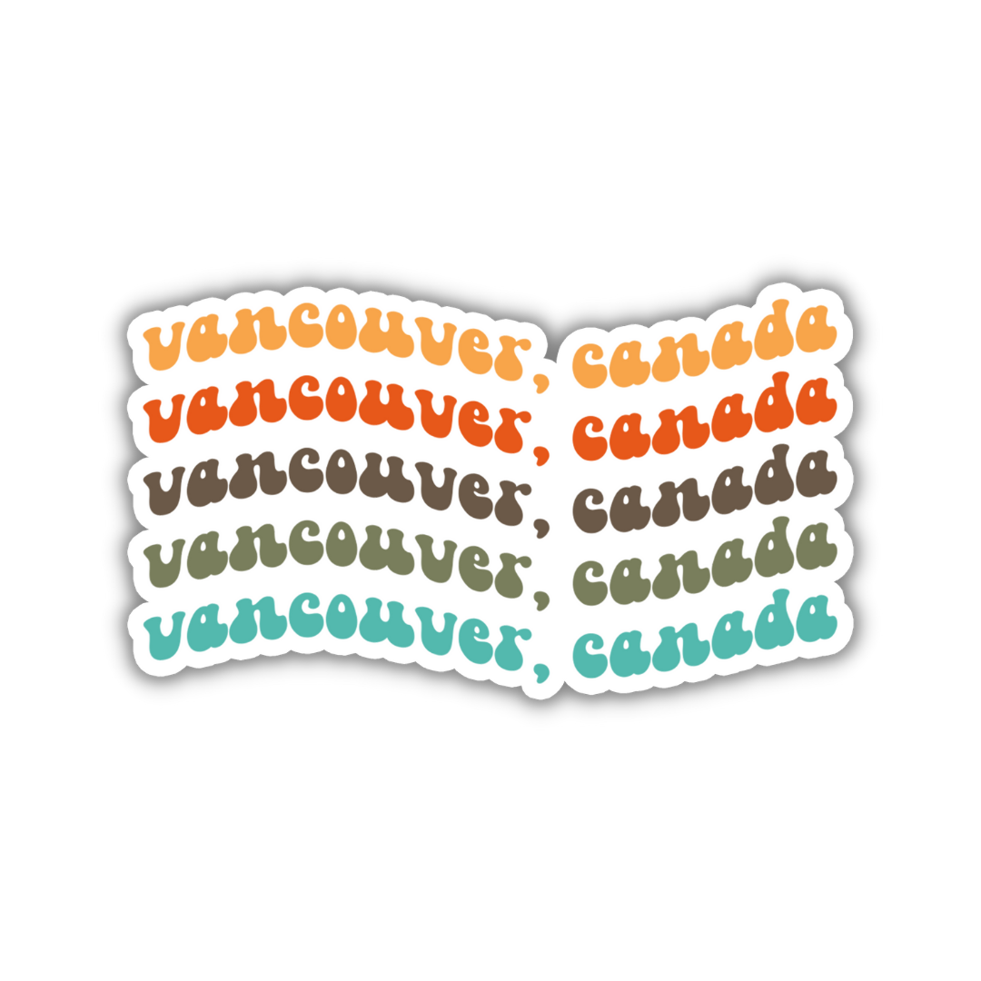 Vancouver, Canada Retro Sticker