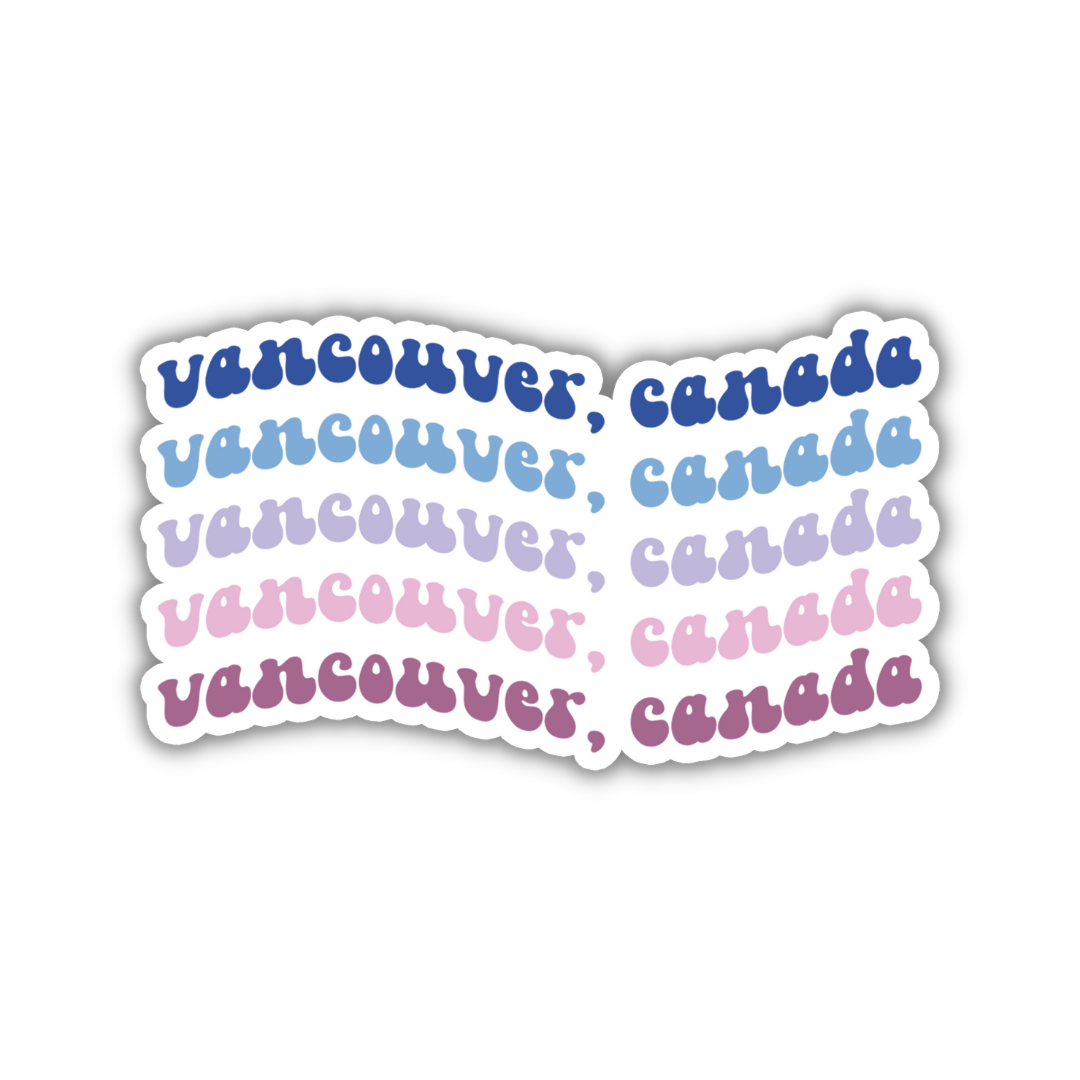 Vancouver, Canada Retro Sticker