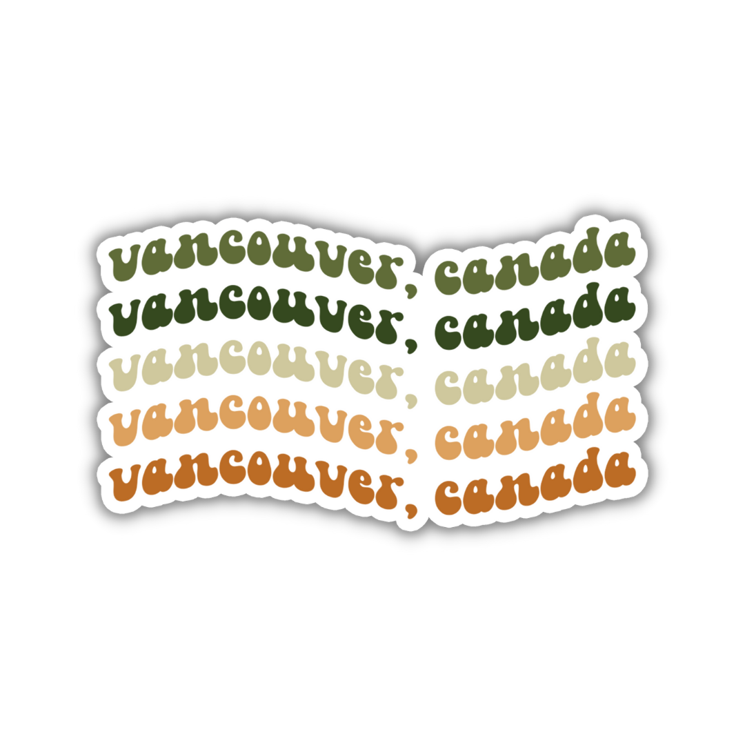 Vancouver, Canada Retro Sticker