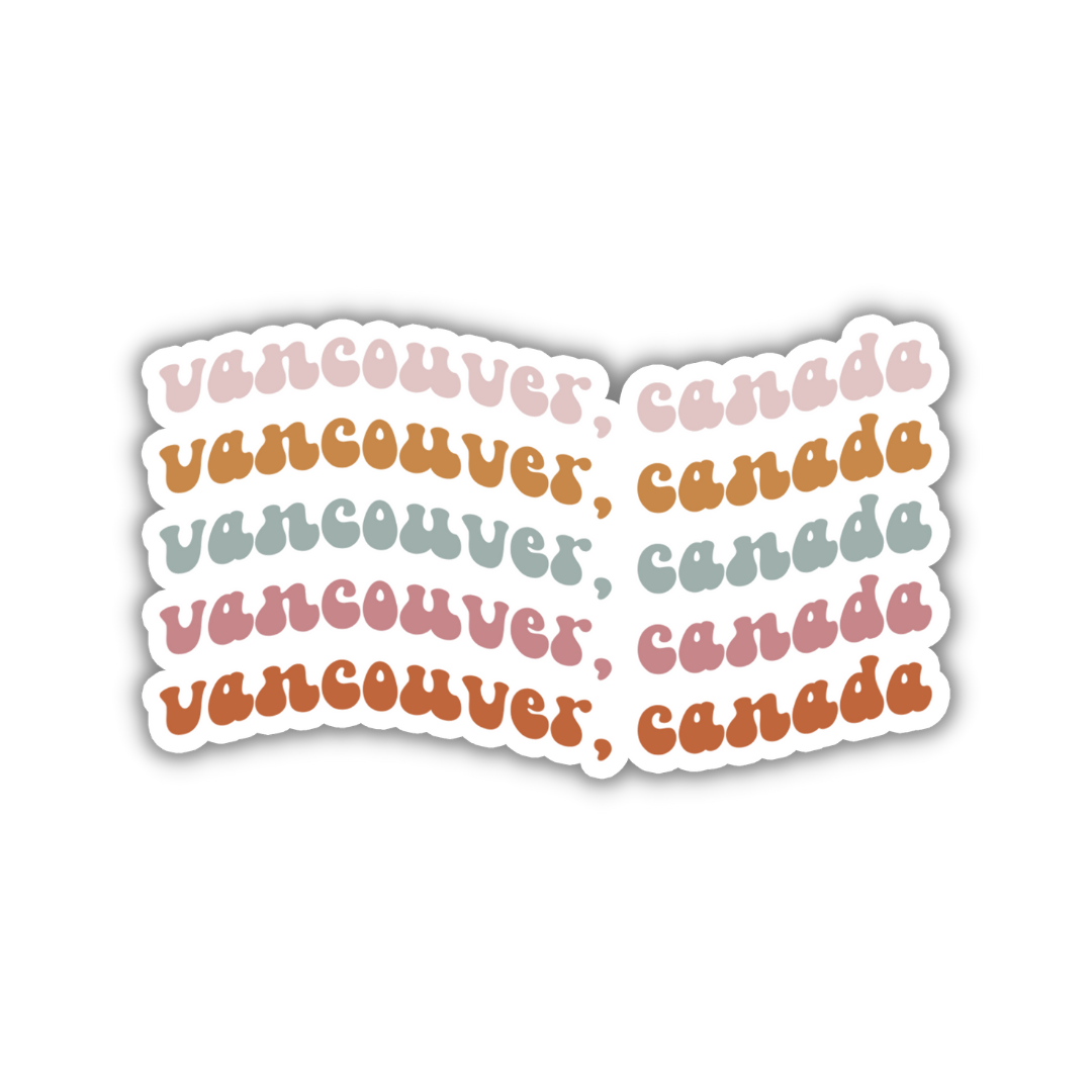 Vancouver, Canada Retro Sticker