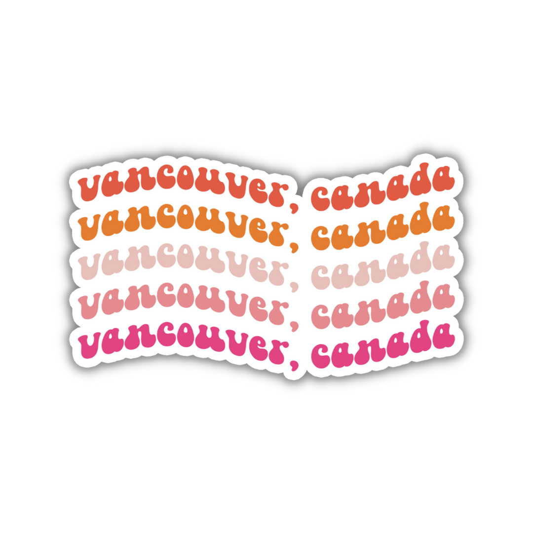 Vancouver, Canada Retro Sticker