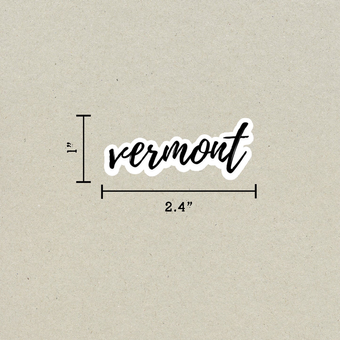 Vermont Cursive Sticker