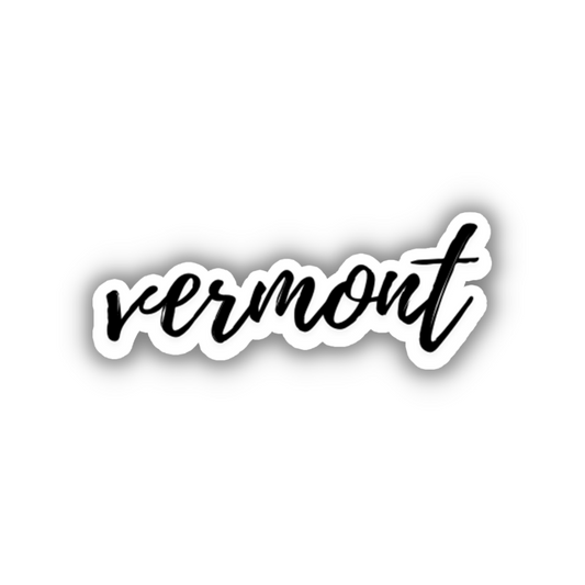 Vermont Cursive Sticker