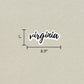 Virginia Cursive Sticker