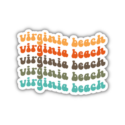 Virginia Beach Island Retro Sticker