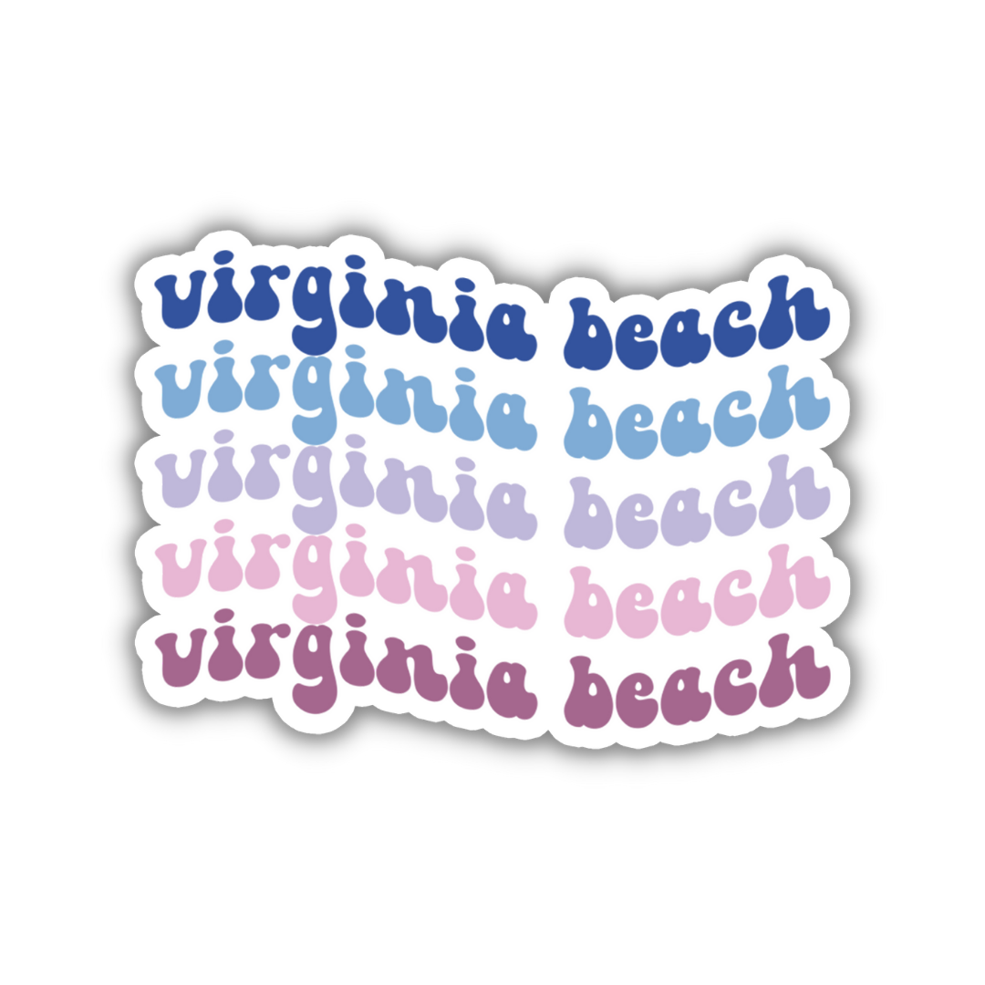 Virginia Beach Island Retro Sticker