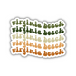 Virginia Beach Island Retro Sticker