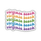 Virginia Beach Island Retro Sticker