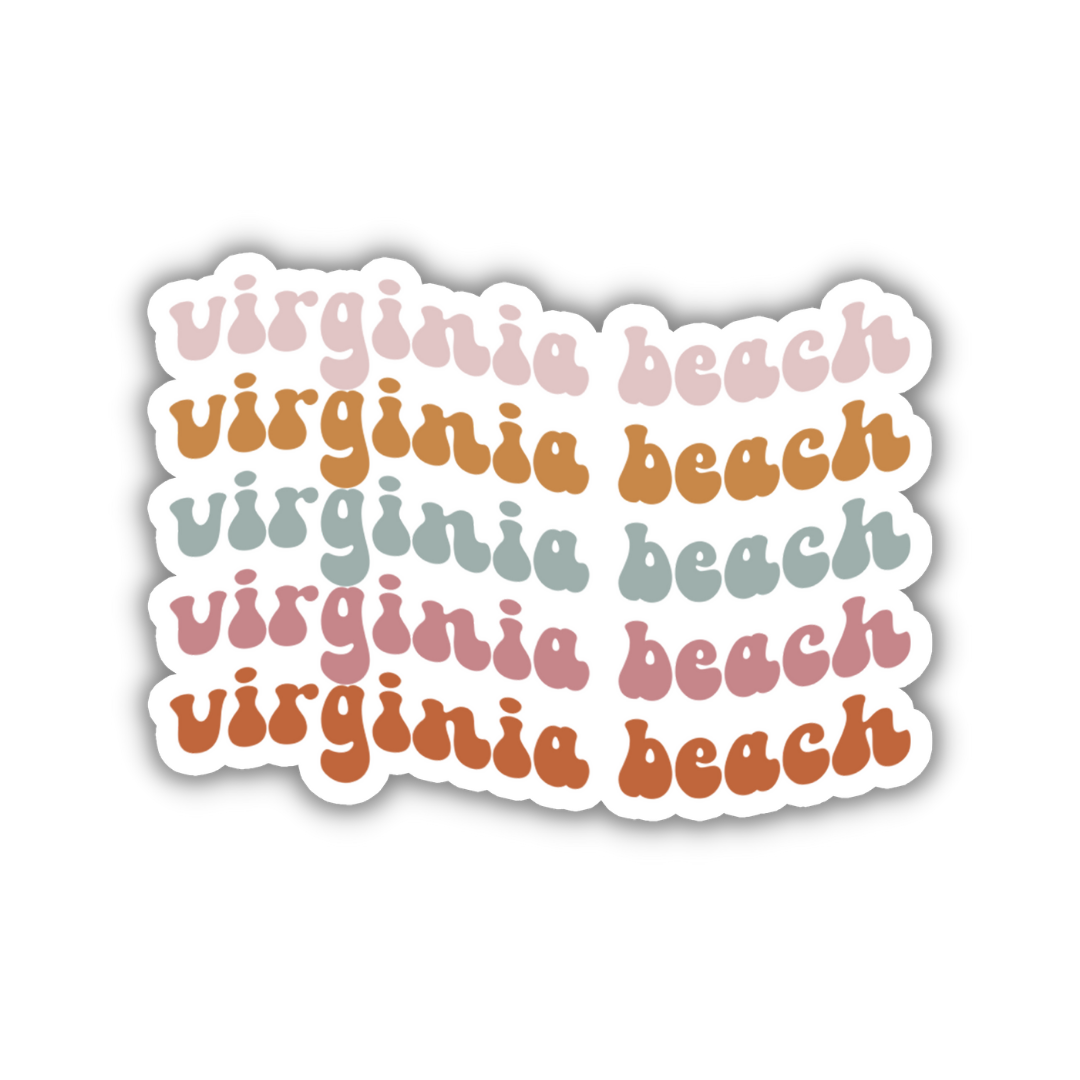 Virginia Beach Island Retro Sticker