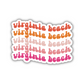 Virginia Beach Island Retro Sticker