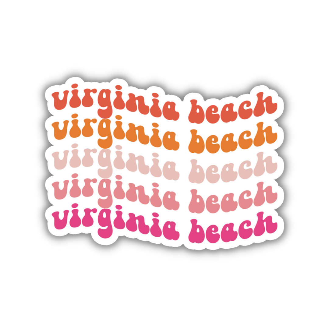 Virginia Beach Island Retro Sticker