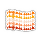 Virginia Beach Island Retro Sticker