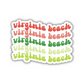 Virginia Beach Island Retro Sticker