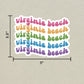 Virginia Beach Island Retro Sticker