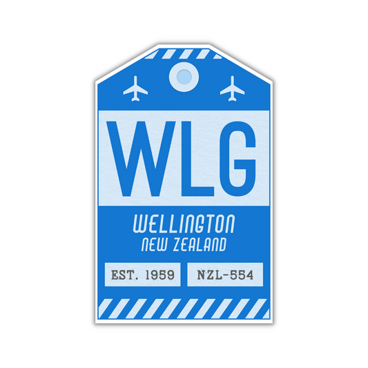 WLG Vintage Luggage Tag Sticker