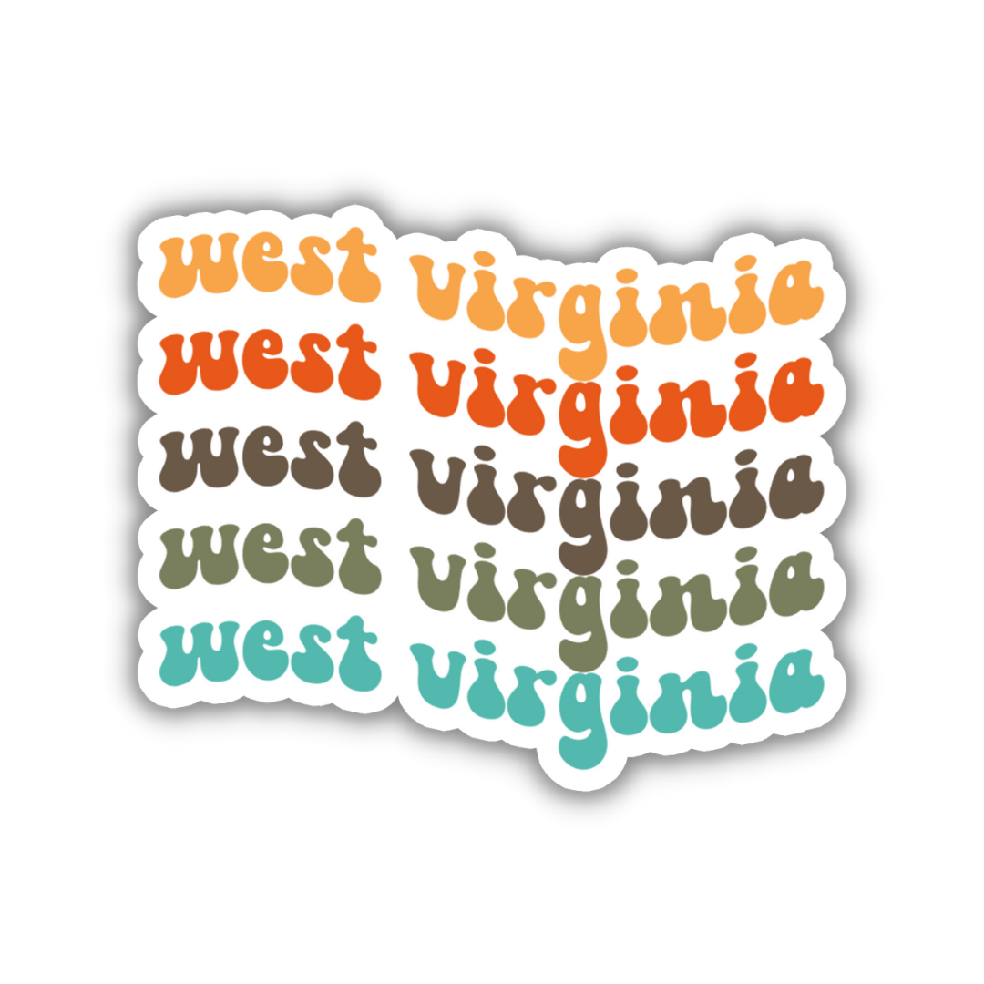 West Virginia Retro Sticker