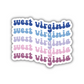 West Virginia Retro Sticker