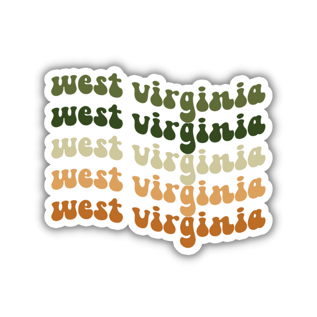 West Virginia Retro Sticker