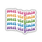 West Virginia Retro Sticker