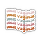 West Virginia Retro Sticker