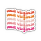 West Virginia Retro Sticker